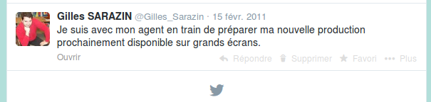 Mon premier tweet le 15 février 2011